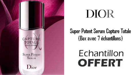 Échantillons Gratuits Super Potent Serum Capture Totale de Dior (Box avec 7 échantillons)