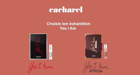 Échantillons gratuits des Parfums Cacharel Yes I Am et Yes I Am Delicious
