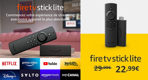 Bon Plan : Fire TV Stick Lite Amazon à 22.99€