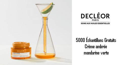 5000 Échantillons Gratuits Crème ambrée mandarine verte Decléor.