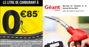 Géant Casino : Le Litre de Carburant à 0.85€