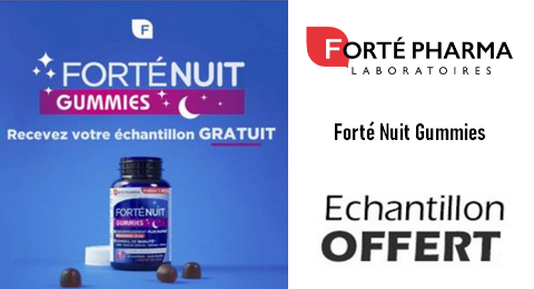 Forté Pharma France : Échantillon Gratuit Forté Nuit Gummies de Forthé Pharma France