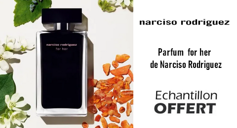 Échantillon Gratuit Eau de Parfum  for her de Narciso Rodriguez