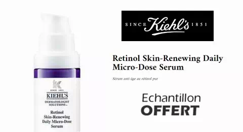 Échantillon Gratuit Sérum Retinol Skin-Renewing Daily Micro-Dose Kiehl’s