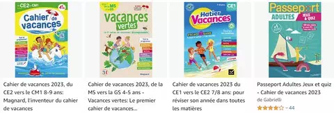 Cahiers de Vacances 2023