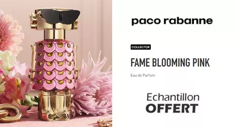 Echantillon gratuit eau de parfum Fame Blooming Pink de Paco Rabanne