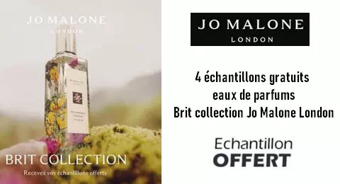 Echantillons gratuits parfums Jo Malone London
