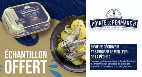 Échantillon Gratuit boîte de Sardines Pointe de Penmarch