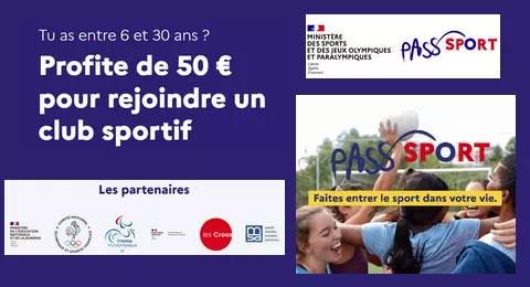 Pass'Sport 50€ offerts pour votre activité Sportive