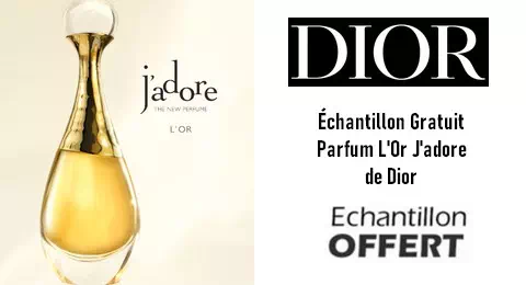 Échantillon Gratuit Parfum J’adore L’Or de Dior