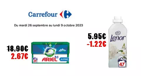 Carrefour : Promotions et optimisations (Du 26 Septembre au 9 Octobre 2023)