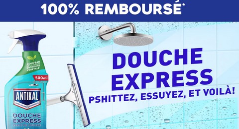 Antikal Offre de Remboursement : Votre Produit Spray Douche Express Antikal 100% Remboursé