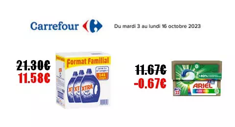 Carrefour : Promotions et optimisations (Du 3 au 16 Octobre 2023)