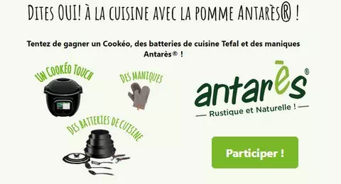 Concours Antarès 1 Cookéo des batteries de cuisine Tefal et des maniques Antarès à Gagner