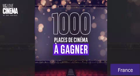 Jeu We Love Cinéma by BNP Parisbas 1000 Places de Cinéma à Gagner