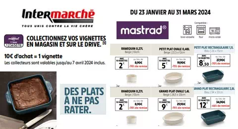 Intermarché Opération Vignettes Plats Mastrad à partir de 2€