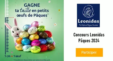 Grand Concours Spécial Pâques Leonidas votre Taille en Petits œufs de Pâques Léonidas à Gagner