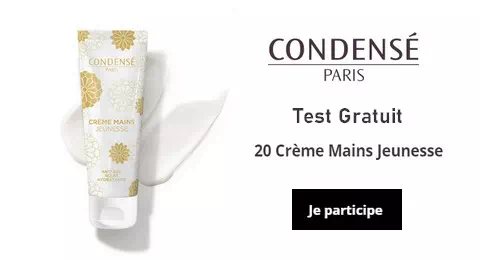 Test Gratuit Condensé Paris : Crème Mains Jeunesse Condensé Paris