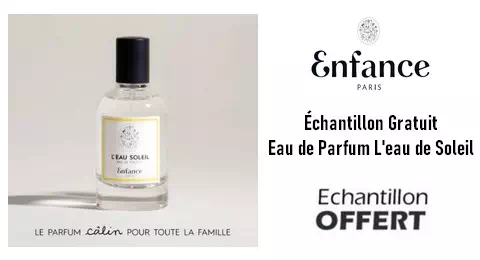 Échantillon Gratuit Eau de Parfum L’eau Soleil de Enfance Paris