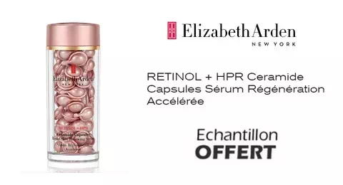 Échantillon Gratuit : RETINOL + HPR Ceramide Capsules Sérum Régénération Accélérée Elizabeth Arden
