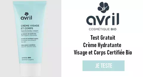 Free Cosmetic Testing Test Gratuit : Crème Hydratante Visage et Corps Certifiée Bio Avril
