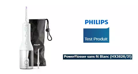 Philips Test Gratuit : Power Flosser 3000 sans fil HX3826/31 Jet dentaire de Philips