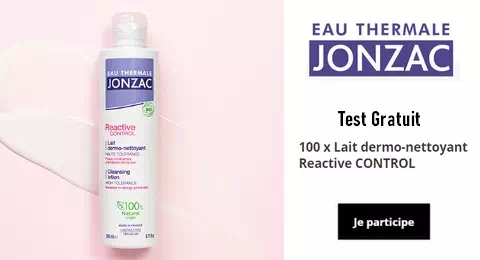 Eau Thermale Jonzac Test Gratuit :  Lait dermo-nettoyant Reactive CONTROL Eau Thermale Jonzac