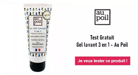 Free Cosmetic Testing Test Gratuit : Gel lavant 3 en 1 – Au Poil