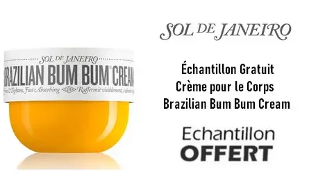 Échantillon Gratuit : Crème pour le Corps Brazilian Bum Bum Cream Sol De Janeiro