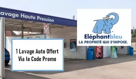 Elephant Bleu 1 lavage auto Offert
