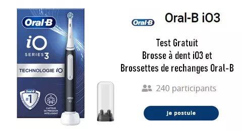 Trnd Nouvelle Campagne de Test : Brosse à dent iO3 et  Brossettes de rechanges Oral-B