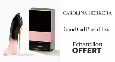 Échantillon Gratuit Nouvelle Eau de Parfum Good Girl Blush Elixir de Carolina Herrera