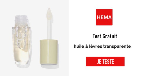 Tester des Produits Test Gratuit : Huile à lèvres transparente – HEMA