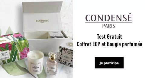 Condensé Paris Test de Produit Gratuit : Coffret EDP et Bougie parfumée