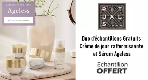 Échantillons Gratuits : Duo d'échantillons Gratuits Crème de Jour Raffermissante et Sérum Ageless Rituals Cosmetics