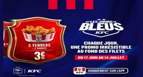 KFC Promo Les Jours Bleus Chaque jour une promo