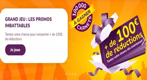 Concours Les promos imbattables de La Belle Adresse 100 000 Carnets de 100€ de Réductions à Gagner