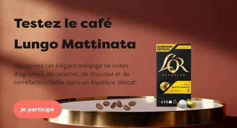 Marmitest : Testez le café Lungo Mattinata de L’OR