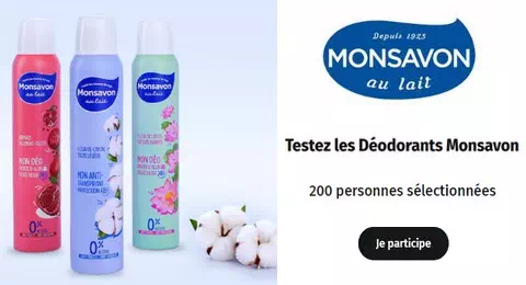 Beauté Test : Testez les Déodorants Monsavon