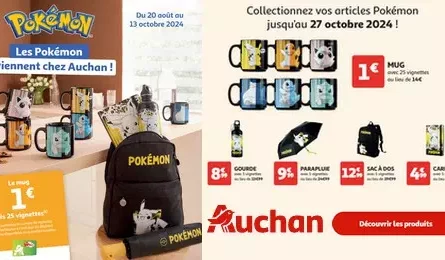 Auchan Opération Vignettes Produits Pokémon à partir de 1€