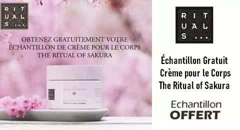 Échantillon Gratuit Crème pour le Corps The Ritual of Sakura de Rituals Cosmetics