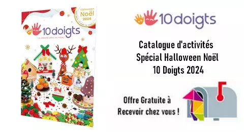 Bon plan Gratuit : Catalogue d’activités Spécial Halloween Noël 10 Doigts 2024