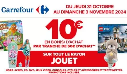 Carrefour jouets noel 2024 bon d'achat 10€