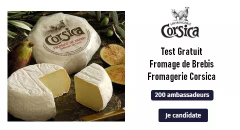 Sampleo Test Gratuit : Fromage de Brebis Fromagerie Corsica