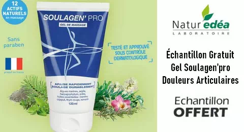 Échantillon Gratuit Gel Soulagen’pro Douleurs Articulaires Natur’édéa