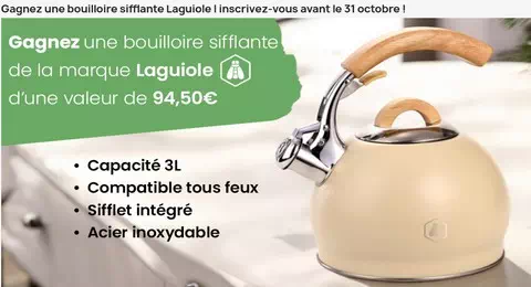 Concours Ma Tisane 1 Bouilloire Sifflante Laguiole à Gagner