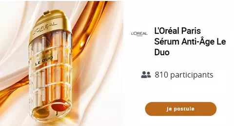 Trnd Nouvelle Campagne de Test : Sérum Anti-Âge Le Duo de L’Oréal Paris