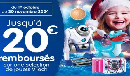 Vtech Jusqu'à 20€ Remboursés sur une Sélection de Jeux et Jouets VTech