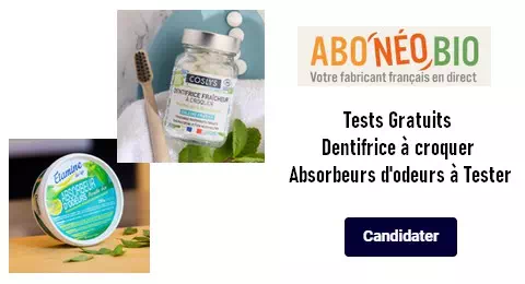 AboNéoBio Tests de Produits Gratuits : Dentifrice à croquer Coslys et Absorbeurs d’odeurs Etamine du lys