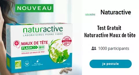 Trnd Nouvelle Campagne de Test : Naturactive Maux de tête Flash Bio